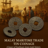 YY#15 Set of 4 • Malay Maritime Trade Tin Coins (15th–18th Century) • Malacca – Palembang – Jambi • 