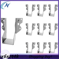 10Pcs LU24 2X4 Galvanizing Face Mount Joist Hangers for Wood Hurricane Ties Rafter Ties