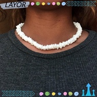 LAYORSG Hawaii Style Necklace, Irregular Shape Shell Shell Necklace, Charm Necklace