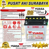 ORIGINAL YUASA 12N10 ACCU 12N10-3B 12V 10 AMPER AKI THUNDER VIAR KAISAR PIAGGIO PX 150 VESPA 12 VOLT