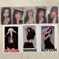 GIDLE I-DLE 2nd Full Album Photocard Postcard - Miyeon Minnie Soyeon Yuqi Shuhua