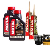 เซตน้ำมันเครื่อง Motul Scooter Power 4T LE 5w-40 สำหรับรถ FORZA 1ลิตร + น้ำมันเฟืองท้าย 2+ กรองน้ำมั