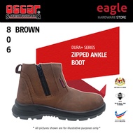 Oscar 806 Zipped Ankle Boot Safety Shoe, Brown