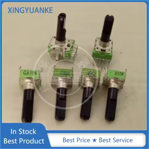 1PCS RK12 142 Type Vertical Double Potentiometer B10K C10K CA10K B50K W50K 10C10K AC10K B20K A20K 6P