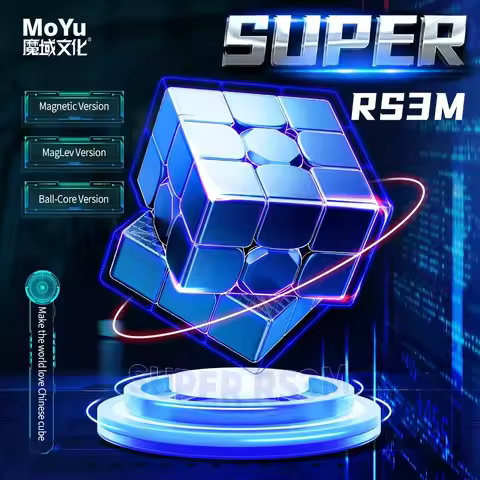 MOYU Super RS3M 2022 Maglev 3x3 Magnetic Magic Speed Cube Stickerless Professional Puzzle Fidget Toy