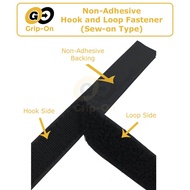 👉[GRIP-ON] Velcro Hook &amp; Loop Tape / Fastener (Sew-On Type) Non-adhesive, No Glue, Magic Tape