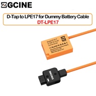 ZGCINE D-TAP-Dummy Battery Cable Braided Wire to LPE17/FZ100/LPE6/W126/EL15/EL25/NP-F550/BLK22/FW50