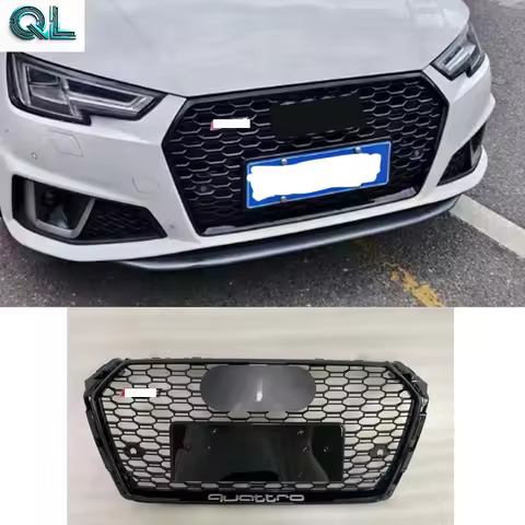A4L Modified RS4 Grille B9 Honeycomb Front Grille 17-19 S4 Front Face Compatible with Ad A4 Allroad 