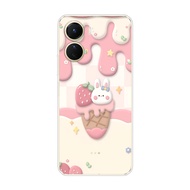 เคสสำหรับ Vivo Y02S Y16 Y19 Y5s U3ซิลิโคนนิ่มฝาครอบเคสโทรศัพ์ Tpu