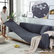 Waterproof 1/2/3/4 Seater Sofa Cover L Shape Universal Slipcover Stretch Sarung Sofa Elastic Suede K