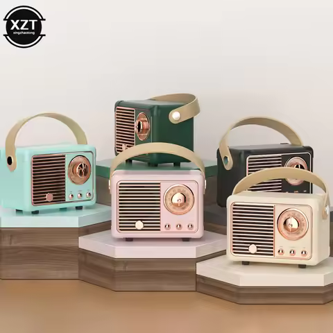 Mini Wireless Retro Bluetooth Compatible Speaker Creative Retro Portable USB Charging Speaker Travel
