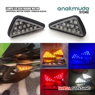 Sepasang Lampu Sen Sein Fairing Body Motor LED Model Segitiga Variasi GSX CBR R15 Ninja RR