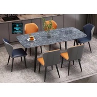 OVETTE Blue Marble Dining Table Grey marble italian Table Designer Stone Ceramic