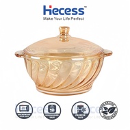 Hecess Glass Pot Casserole Microwave Clear Transparent Pot Cookware Heat Resistant Lid Periuk Kaca T