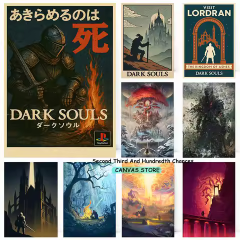 Dark Souls Video Game Dark Knight Visit Lordran Gaming Artwork Fans Gamer Aesthetic Poster Canvas Pa