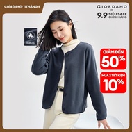 GIORDANO Women Casual Jacket New Style Polar Fleece Solid Color Simple Style Round Neck Fleece Warm