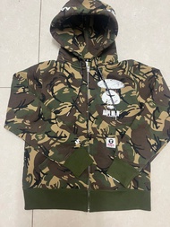 Aape Camo 拉鍊連帽外套 迷彩 軍綠hoodie jacket zip up bape