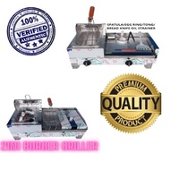 QUALITY PURE STAINLESS 12X14 BURGER GRILLER WITH DEEP FRYER AND FREE ACCESSORIES