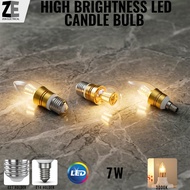 E14 / E27 3000K WARM YELLOW LED candle bulb 7W HIGH BRIGHTNESS