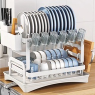 【SG Stock】Plate rack Dish rack  Dish drying rack with Holder Dish Drainer  kitchen dish rack kitchen organiser