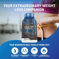 5x Potent Apple Cider Vinegar Capsules with Mother + BHB SALTS Keto Diet Pills With MCT OIL, Fat bur