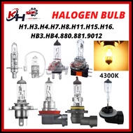 12V HIGH QUALITY Universal Car Halogen Headlight Fog Bulb - H1 H3 H4 H7 H8 H11 H15 H16 9005 9006 880 881 9012 HB3 HB4