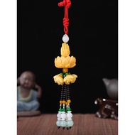 Lotus Guanyin Car Accessories Pendant Car Interior Decorations Rearview Mirror Safe Interior Decorat