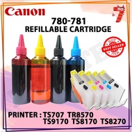 PGI-780-781 PGI 780 CLI 781 PGI780 CLI781 Empty Refillable Cartridge With 1 Set of Edible Ink (100ml