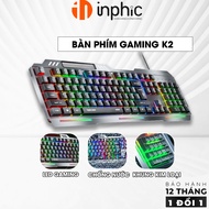 INPHIC K2 wired mechanical gaming keyboard full size 104 keys waterproof rainbow led computer for wo