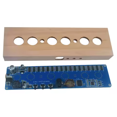 IN14 Glow Tube Clock DIY Tube Clock Kit Beech Wood Shell IN14 Nixie Tube Digital LED Clock DIY Parts