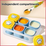 Baby Food Freezer Tray 6 Cavity Silicone Breastmilk Storage Container Anti-Slip Textures Breastmilk 