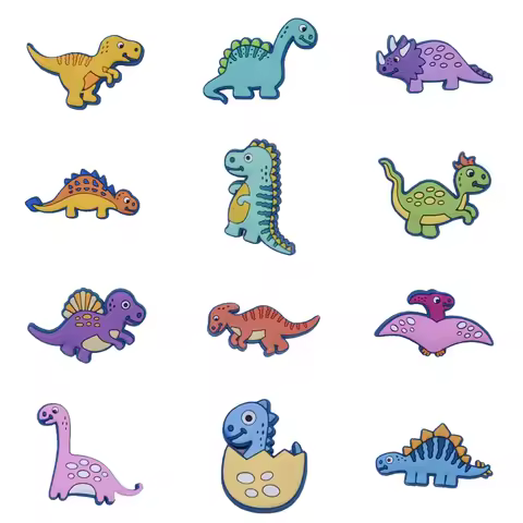 1pcs PVC Dinosaur Shoe Charms for Crocs Accessories Badge Women Clogs Buckle Kids Pins Men Decoratio