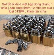 Combo 30 ổ khoá việt tiệp dùng chung 1 chìa ( sao chép thêm 12 chìa sơ cua ) loại 0138M khoá giữ ch