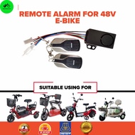 Remote Alarm ebike alarm Electric Bike 36V-72V alarm ebike alarm Fullset Ready Stock