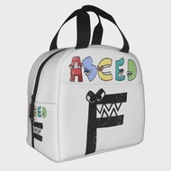 Alphabet Lore F Abc Letter Insulated Lunch Bag Large Christmas Birthday Gamer Thermal Bag Tote Lunch Box Outdoor Bento Pouch