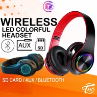 Tresgadget B39 Wireless Bluetooth Headphone Wireless Headset LED Colorful Light Super Bass Over Ear 