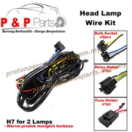 Wire Kit Car H4 H7 Head Light Lamp Bulb Harness Wiring Kit ( Heavy Duty Support 100W )