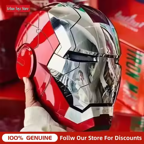 Genuine Avengers 1:1 Iron Man MK5 Helmet, Wearable Transformable Voice-Activated Electric Open/Close