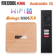 Global Mecool KM6 deluxe edition Amlogic S905X4 TV Box Android 10 4G 64GB 32G Go ogle Certified Support Wifi6 BT1000M Set Top Box