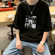 1 Cotton 《The Largest Site 5XL》 Anime Cartoon Manga Japanese Short Sleeve Round Neck T-Shirt Man Clo