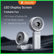 ◶ ✴ ▥ JISULIFE Handheld Fan Life7 Mini Fan Portable Rechargeable 3600/5000mAh Battery Foldable USB