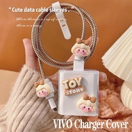 VIVO Charger Cover Cute Girl Charging Cable Protector/Cord Protector/Transparent Charger Cover Compatiable for vivo 10W18W22.5W33W44W55W66W120W [cchoice]