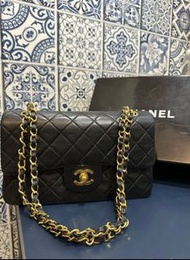 香奈兒 Chanel vintage  cf23 黑羊金鏈條包