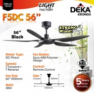 🔥FREE Shipping🔥DEKA KRONOS F5DC 56" Baby Fan 46" 5 Blade DC Motor 14Speed Remote Control Ceiling Fan with Light Kipas 风扇