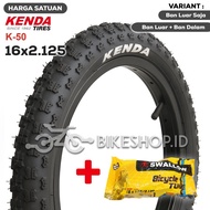 KENDA 16 x 2.125 Folding Bicycle Tire Mini/BMX 16x2.125 K-50 Black | High Quality