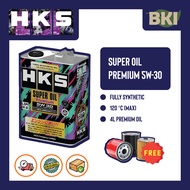 HKS Super Oil Premium 5W30 (4L) [Free Oil Filter]