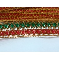 HIJAU Fanta Green Gold Lace Variation 0102 2.5cm WideFL