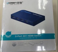 綠聯 電視HDMI 轉線盒  Ugreen 3-Port 3X1 HDMI Switch