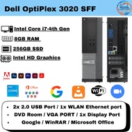 Dell OptiPlex 3020 SFF - Intel Core i3/i5/i7 4th Gen - 16GB RAM - 256GB SSD - Windows 10 Pro (USED)