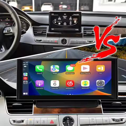 Hualingan Apple CarPlay for Audi A8 D4 Android Auto 12.3 touch screen upgrade GPS navigation music v